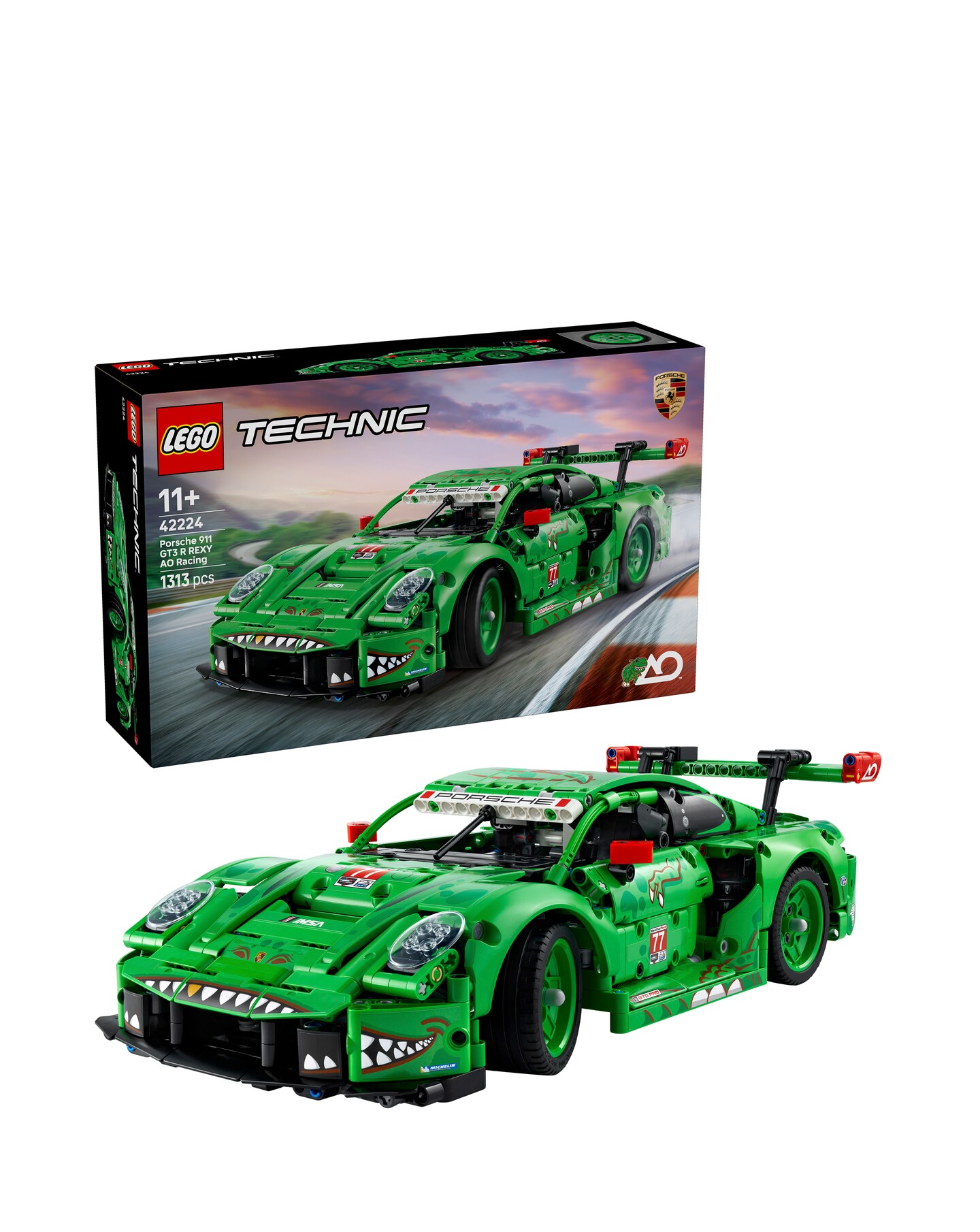 LEGO Technic Porsche 911 GT3 R REXY AO Racing Car 42224