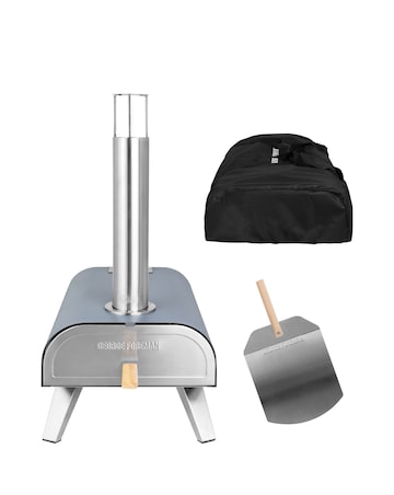 George Foreman Wood Pellet Pizza Oven with Paddle and Carry Bag