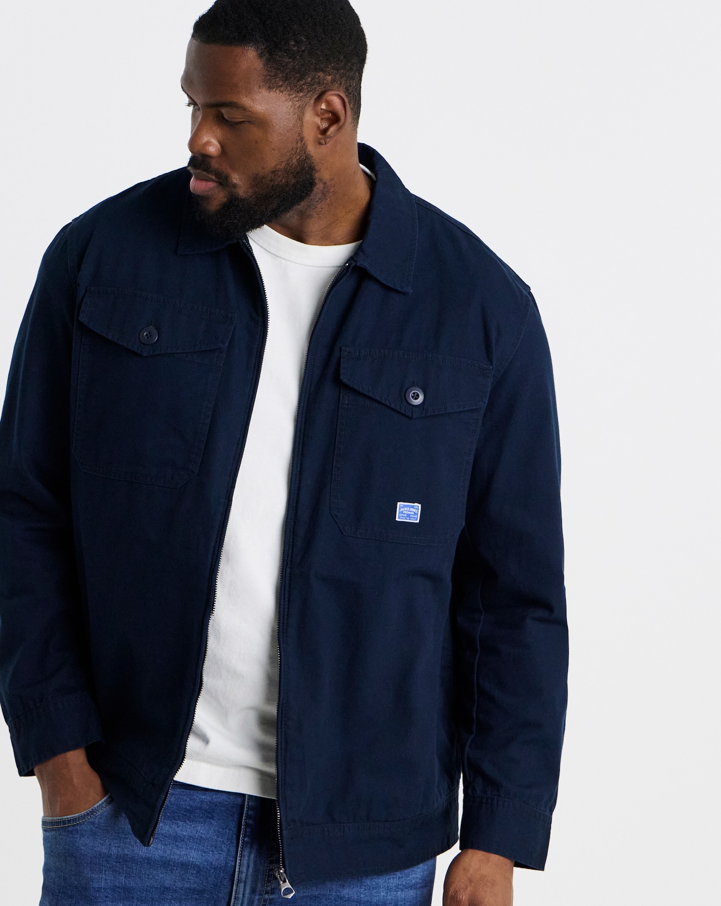 Jack & Jones Premium Jaden Jacket - Navy | Jacamo