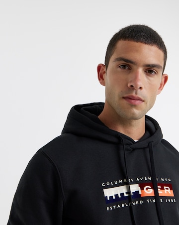 Tommy Hilfiger Colour Block Graphic Hoodie - Black