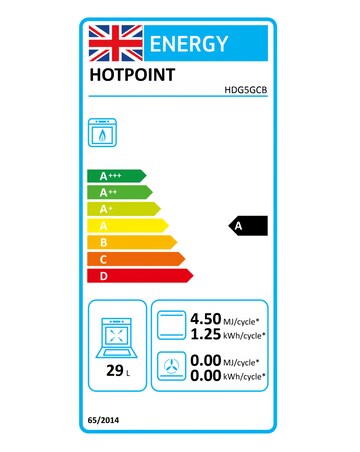 Hotpoint HDG5GCB 50cm Gas Double Cooker - Black
