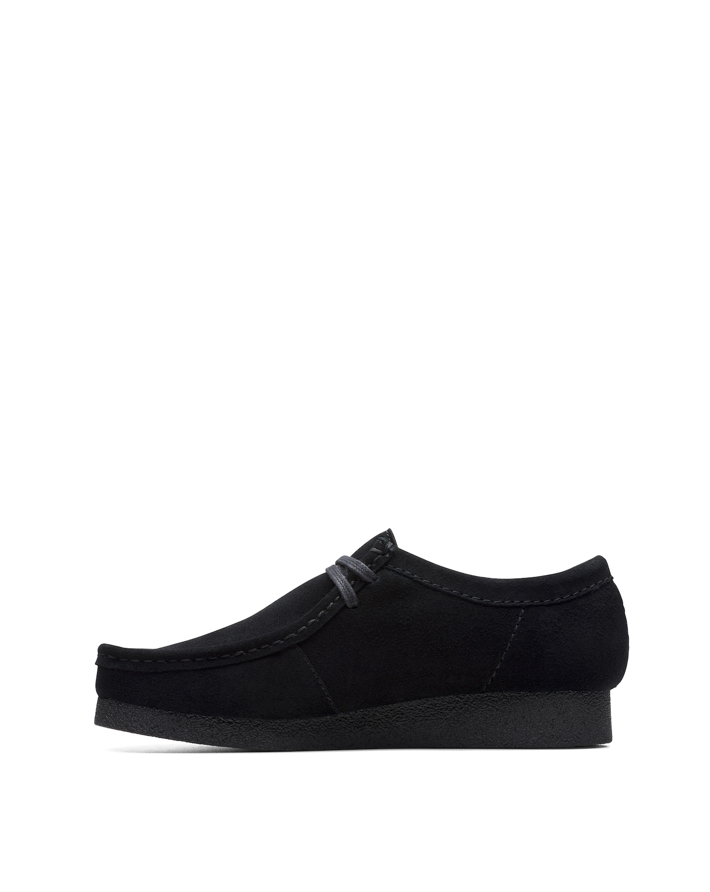 Clarks Wallabee EVO Shoe - Black Suede | Jacamo
