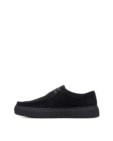 Clarks Torhill Lo Suede Shoes - Black