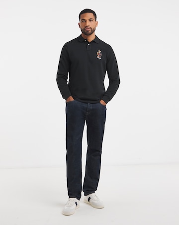 Polo Ralph Lauren Long Sleeve Christmas Bear Polo - Black