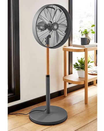 Swan 16 Grey Nordic Pedestal Fan