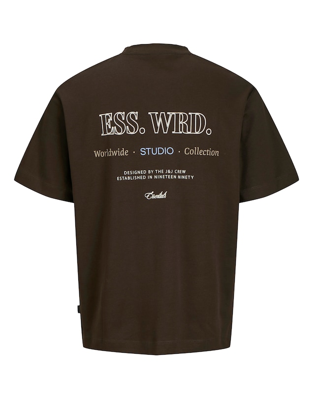 Jack & Jones Urban Edge Back Graphic T-Shirt - Brown