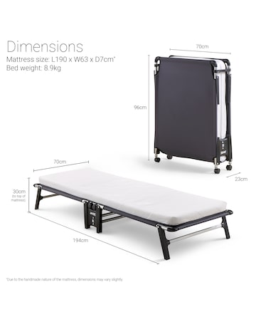 Jay-Be Hideaway Folding Bed with e-Fibre Mattress Single