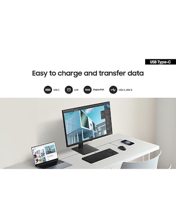 Samsung 27in ViewFinity S6 S60UD 100Hz QHD Ergonomic Monitor - Black