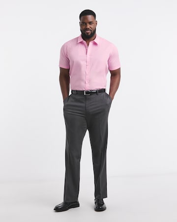 Pink Short Sleeve Formal Shirt Long
