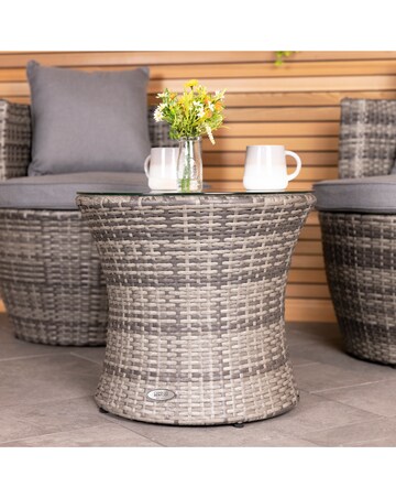 Charles Bentley 3 Piece Stacking Rattan Bistro Set