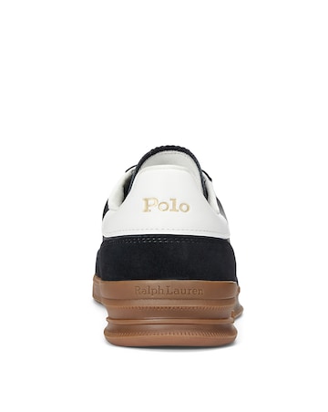 Polo Ralph Lauren Heritage Aera Leather Trainers - Black/White
