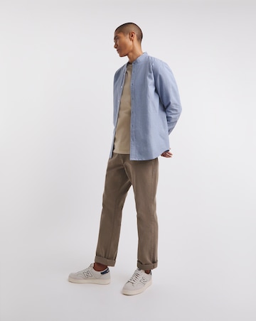 Long Sleeve Grandad Oxford Shirt