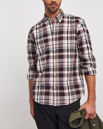 BOSS Long Sleeve Red Checked Shirt