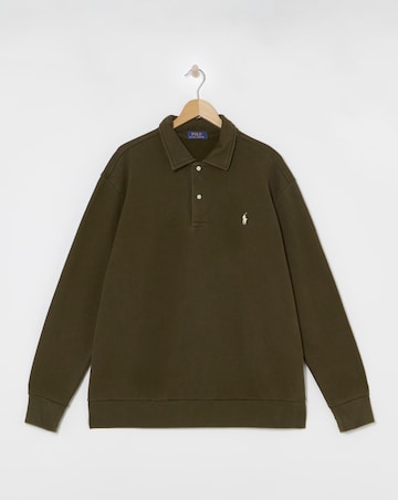 Polo Ralph Lauren Green Button Collar Sweat