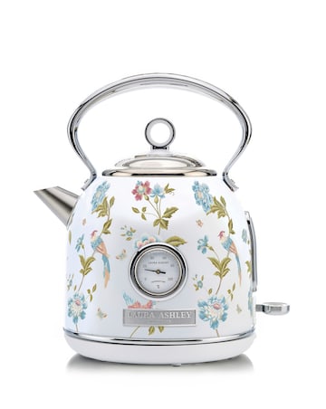 Laura Ashley Elevden White 1.7L Dome Kettle and 4 Slice Toaster Bundle