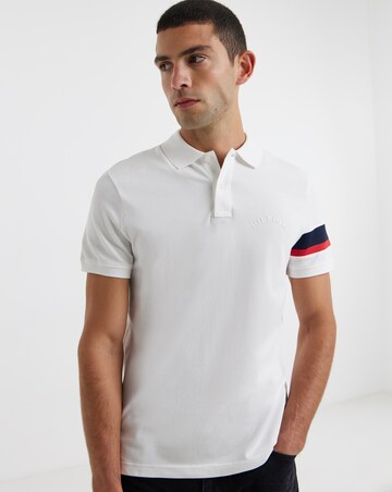 Tommy Hilfiger Short Sleeve Tape Polo - White