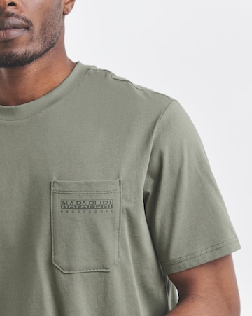 Napapijri Fanes Back Graphic T-Shirt - Green