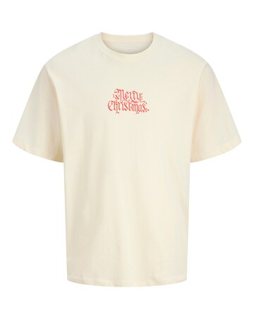 Jack & Jones Christmas Back Graphic T-Shirt - Cream