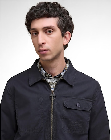 Barbour Harton Relaxed Slub Overshirt - Navy