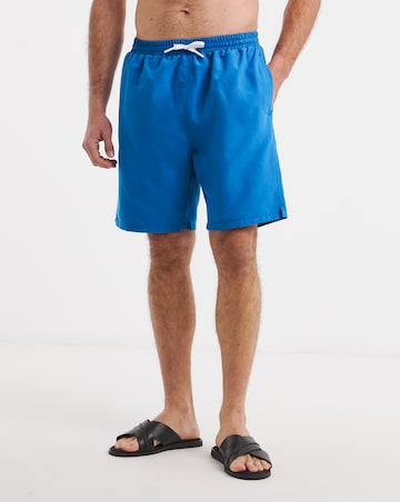 Cobalt Blue Plain Swim Shorts Long