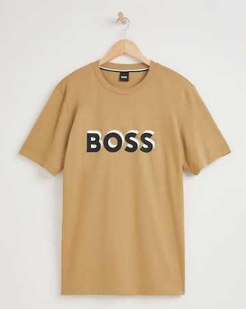 BOSS Shadow Beige T-shirt Logo