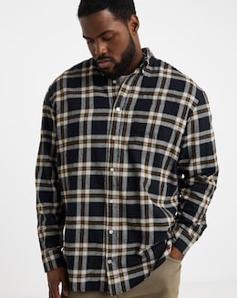 Jack &amp; Jones Flannel Check Shirt - Black