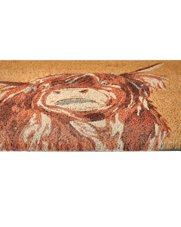 My Mat Printed Coir Highland Cow Doormat