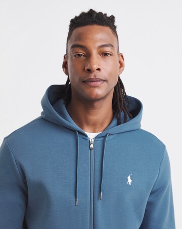 Polo Ralph Lauren Double Knit Zip Through Hoodie - Blue
