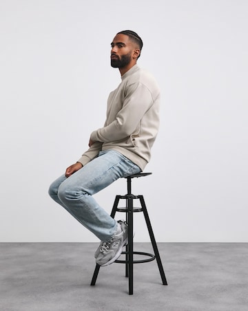 Interlock Relaxed Fit High Neck Sweat