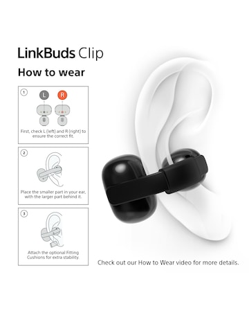 Sony LinkBuds Clip Open-Ear True Wireless Earbuds - Greige
