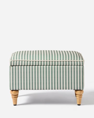 Naomi Stripe Storage Footstool