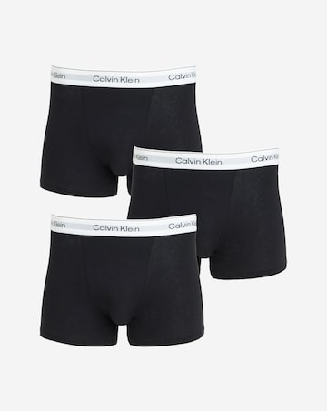 Calvin Klein 3 Pack Icon Cotton Stretch Trunk - Black