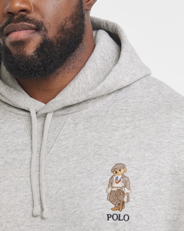 Polo Rlaph Lauren Brushed Bear Hoodie - Grey Marl