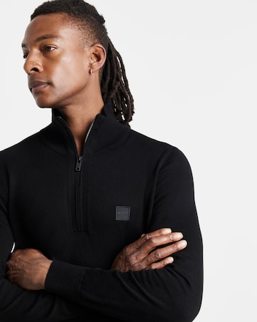 BOSS Classic Black 1/4 Zip Jumper
