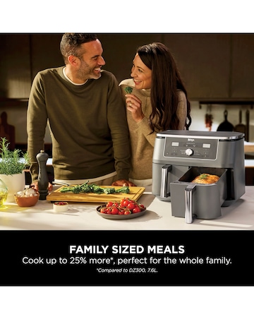 Ninja MAX 6-in-1 Dual Zone Air Fryer 9.5L DZ400UK Gun Metal Grey
