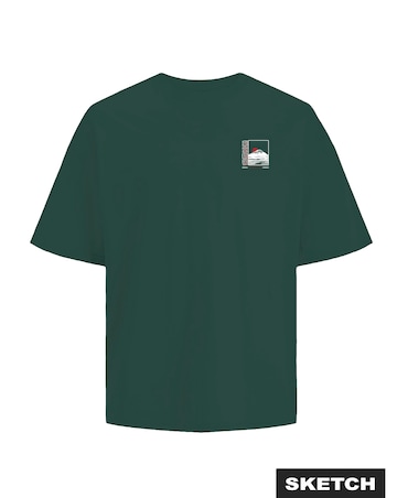 Jack & Jones Dragon Back Graphic T-Shirt - Green