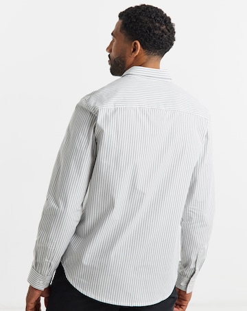 Long Sleeve Poplin Stripe Shirt Long