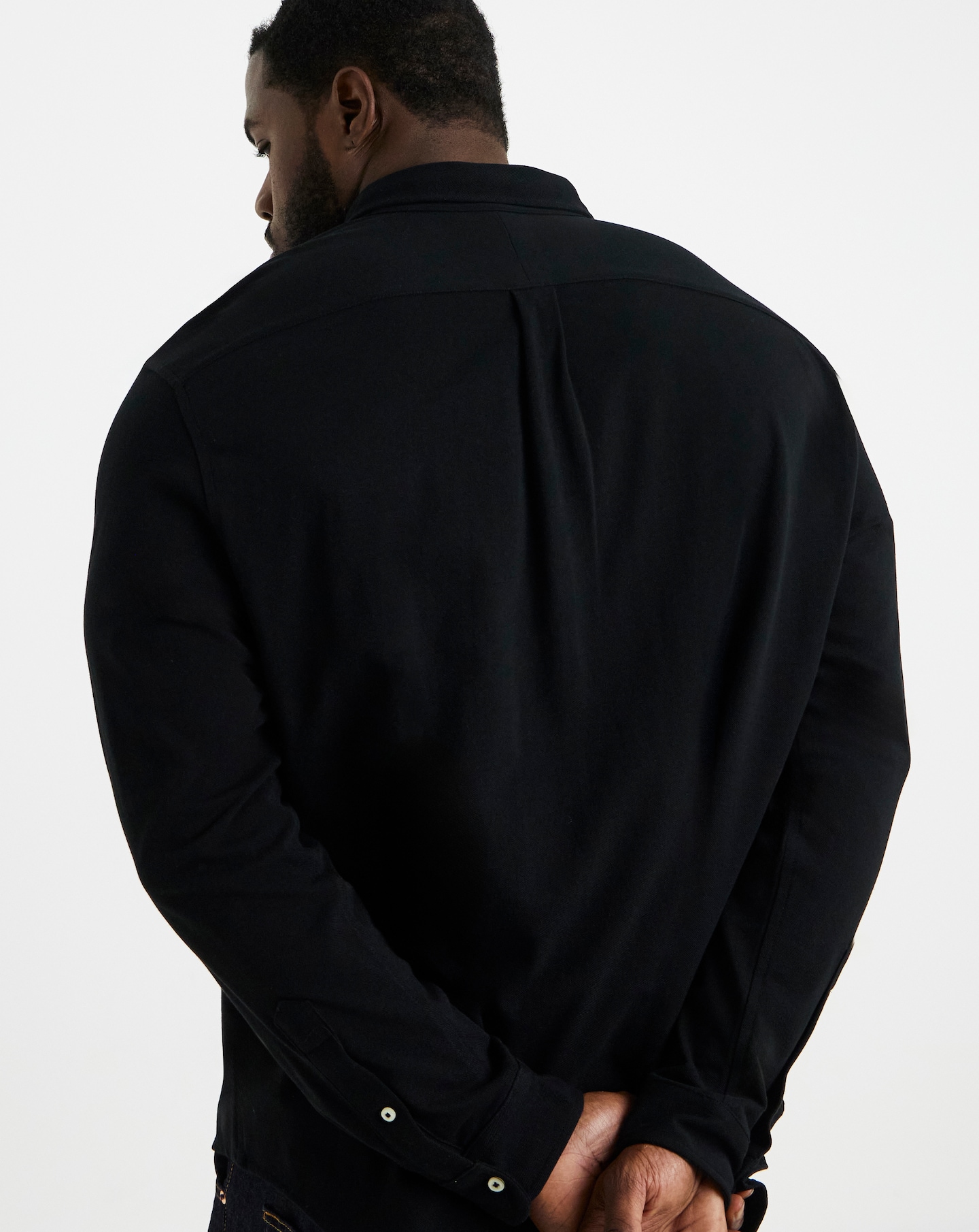 Polo Ralph Lauren Long Sleeve Stretch Jersey Shirt - Black | Jacamo