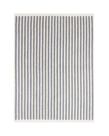 Yard Hebden Stripe Cotton Bathmat - Grey