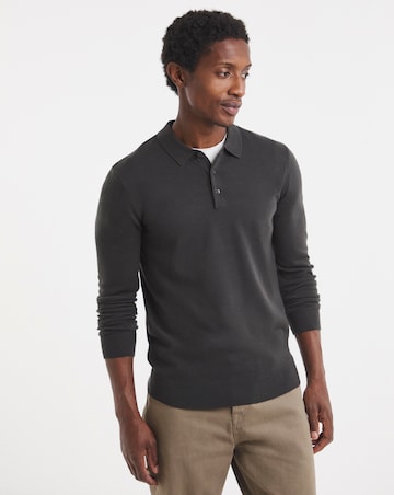 Value Knitted Long Sleeve Polo