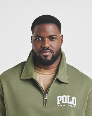 Polo Ralph Lauren Chest Logo 1/4 Zip Sweat - Green