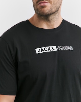 Jack &amp; Jones Corp Logo T-Shirt - Black