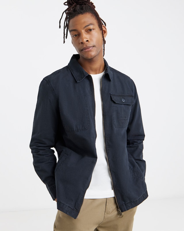 Barbour Harton Relaxed Slub Overshirt - Navy