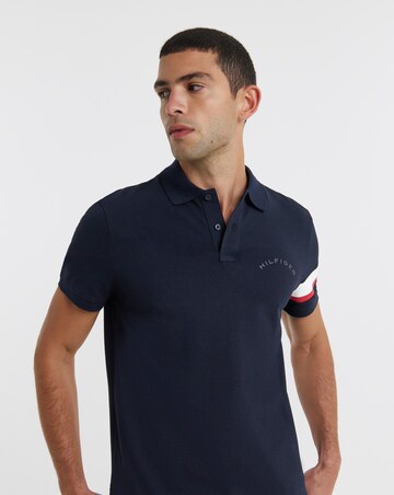 Tommy Hilfiger Short Sleeve Tape Polo - Navy