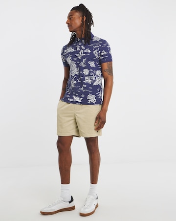 Polo Ralph Lauren Short Sleeve Printed Polo - Navy