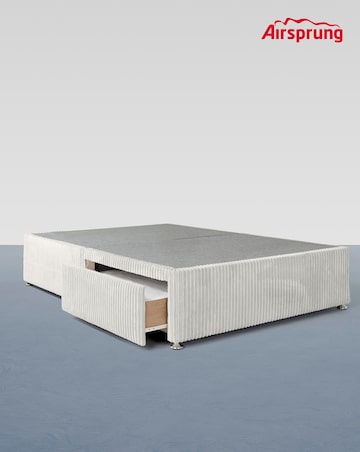 Airsprung Jumbo Cord 2 Drawer Divan Set with Mattress and Headboard