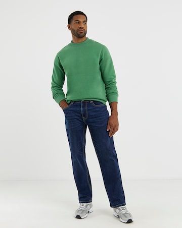 Crew Neck Sweatshirt Long- Green