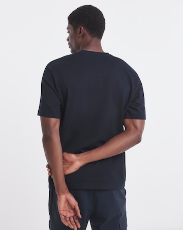 BOSS Short Sleeve Oversized Centre Logo T-Shirt - Navy