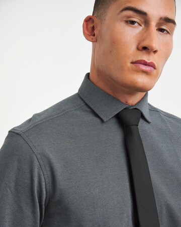 Jacamo Cutaway Collar Pique Formal Shirt