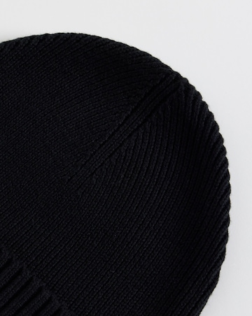 Tommy Hilfiger Flag Pima Cotton Beanie - Black